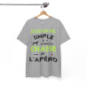 Tee shirt Homme Je suis un mec simple j'aime la chasse et l'apéro idée cadeau humour drôle