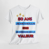 Tee shirt Unisex 50 ans Je ne vieillis pas je prends de la valeur idée cadeau anniversaire humour