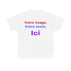 T-Shirts personnalisés unisex Concevez votre propre design devant/derrière Homme/Femme