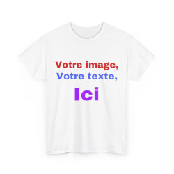 T-Shirts personnalisés unisex Concevez votre propre design devant/derrière Homme/Femme