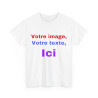 T-Shirts personnalisés unisex Concevez votre propre design devant/derrière Homme/Femme