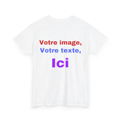 T-Shirts personnalisés unisex Concevez votre propre design devant/derrière Homme/Femme