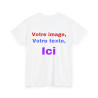 T-Shirts personnalisés unisex Concevez votre propre design devant/derrière Homme/Femme