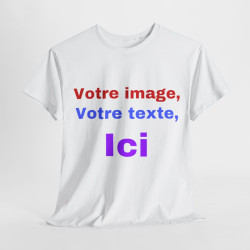 T-Shirts personnalisés unisex Concevez votre propre design devant/derrière Homme/Femme