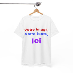 T-Shirts personnalisés unisex Concevez votre propre design devant/derrière Homme/Femme