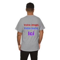 T-Shirts personnalisés unisex Concevez votre propre design devant/derrière Homme/Femme