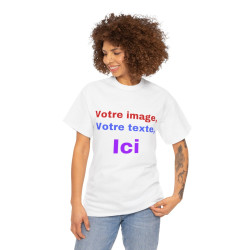 T-Shirts personnalisés unisex Concevez votre propre design devant/derrière Homme/Femme