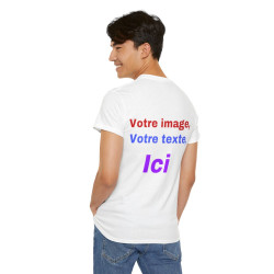 T-Shirts personnalisés unisex Concevez votre propre design devant/derrière Homme/Femme