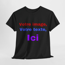 T-Shirts personnalisés unisex Concevez votre propre design devant/derrière Homme/Femme