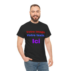 T-Shirts personnalisés unisex Concevez votre propre design devant/derrière Homme/Femme