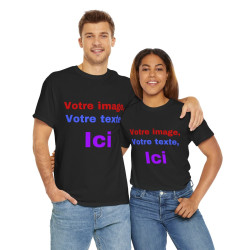 T-Shirts personnalisés unisex Concevez votre propre design devant/derrière Homme/Femme
