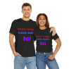 T-Shirts personnalisés unisex Concevez votre propre design devant/derrière Homme/Femme