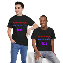 T-Shirts personnalisés unisex Concevez votre propre design devant/derrière Homme/Femme