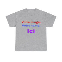 T-Shirts personnalisés unisex Concevez votre propre design devant/derrière Homme/Femme
