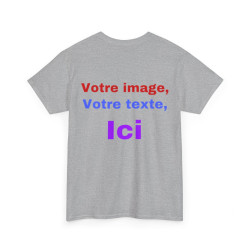 T-Shirts personnalisés unisex Concevez votre propre design devant/derrière Homme/Femme