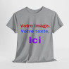 T-Shirts personnalisés unisex Concevez votre propre design devant/derrière Homme/Femme