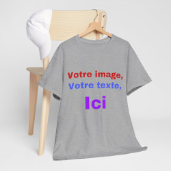T-Shirts personnalisés unisex Concevez votre propre design devant/derrière Homme/Femme