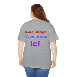 T-Shirts personnalisés unisex Concevez votre propre design devant/derrière Homme/Femme