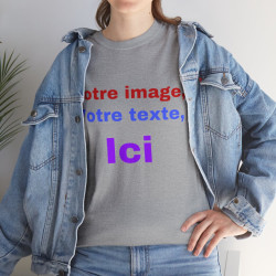 T-Shirts personnalisés unisex Concevez votre propre design devant/derrière Homme/Femme