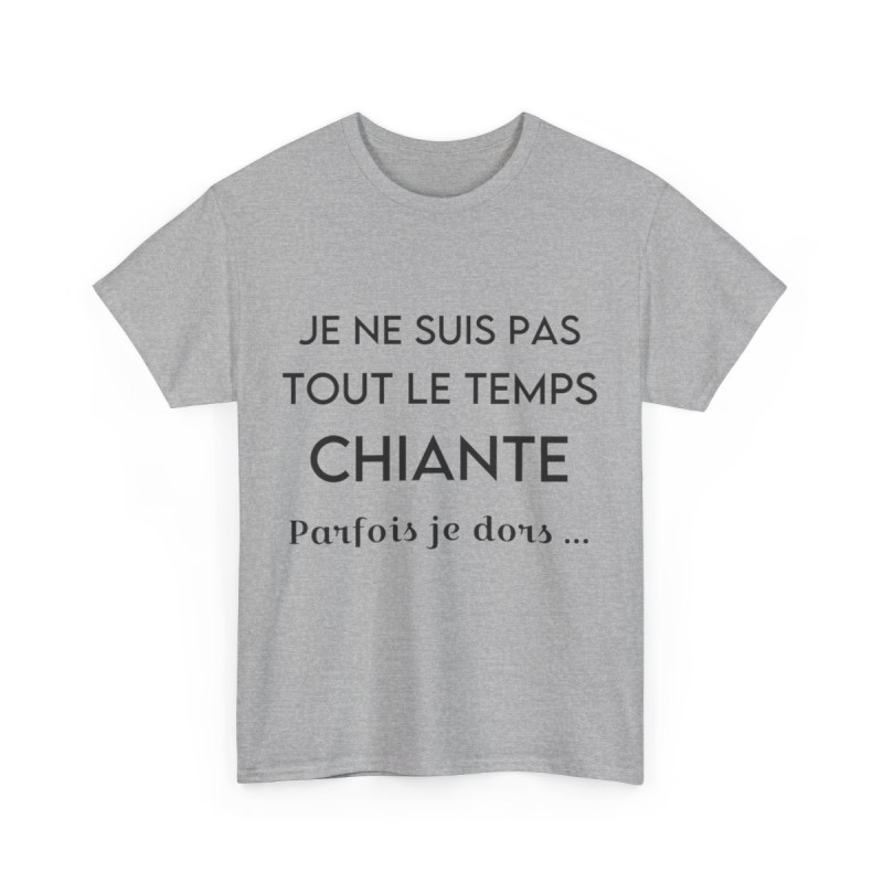 Tee shirt Femme Je ne suis pas tout le temps chiant parfois je dors.. Idée cadeau humour drôle amusant