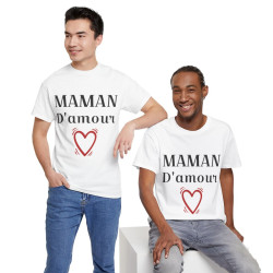 Tee shirt Femme Maman d'amour idée cadeau fêtes des mères anniversaire