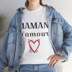 Tee shirt Femme Maman d'amour idée cadeau fêtes des mères anniversaire