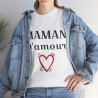 Tee shirt Femme Maman d'amour idée cadeau fêtes des mères anniversaire