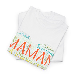 Tee shirt Femme Maman Idée cadeau fête des mères anniversaire Amour coeur