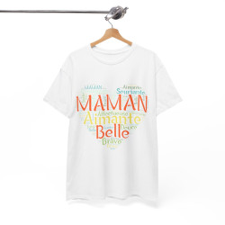 Tee shirt Femme Maman Idée cadeau fête des mères anniversaire Amour coeur