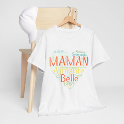 Tee shirt Femme Maman Idée cadeau fête des mères anniversaire Amour coeur