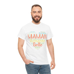 Tee shirt Femme Maman Idée cadeau fête des mères anniversaire Amour coeur
