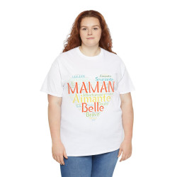 Tee shirt Femme Maman Idée cadeau fête des mères anniversaire Amour coeur