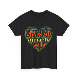 Tee shirt Femme Maman Idée cadeau fête des mères anniversaire Amour coeur