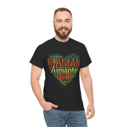 Tee shirt Femme Maman Idée cadeau fête des mères anniversaire Amour coeur