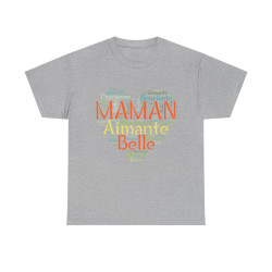 Tee shirt Femme Maman Idée cadeau fête des mères anniversaire Amour coeur