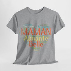 Tee shirt Femme Maman Idée cadeau fête des mères anniversaire Amour coeur