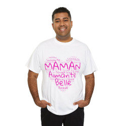Tee shirt Femme Maman aimante belle idée cadeau fête des mères anniversaire amour love coeur