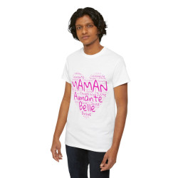 Tee shirt Femme Maman aimante belle idée cadeau fête des mères anniversaire amour love coeur
