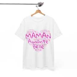 Tee shirt Femme Maman aimante belle idée cadeau fête des mères anniversaire amour love coeur