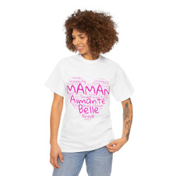 Tee shirt Femme Maman aimante belle idée cadeau fête des mères anniversaire amour love coeur