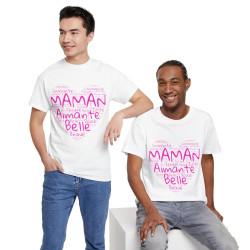 Tee shirt Femme Maman aimante belle idée cadeau fête des mères anniversaire amour love coeur