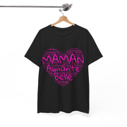 Tee shirt Femme Maman aimante belle idée cadeau fête des mères anniversaire amour love coeur