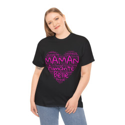 Tee shirt Femme Maman aimante belle idée cadeau fête des mères anniversaire amour love coeur