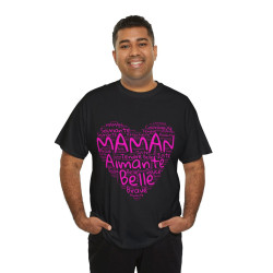 Tee shirt Femme Maman aimante belle idée cadeau fête des mères anniversaire amour love coeur