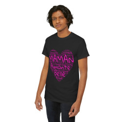 Tee shirt Femme Maman aimante belle idée cadeau fête des mères anniversaire amour love coeur