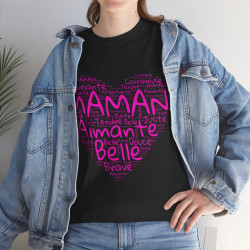 Tee shirt Femme Maman aimante belle idée cadeau fête des mères anniversaire amour love coeur