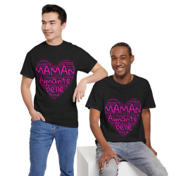 Tee shirt Femme Maman aimante belle idée cadeau fête des mères anniversaire amour love coeur