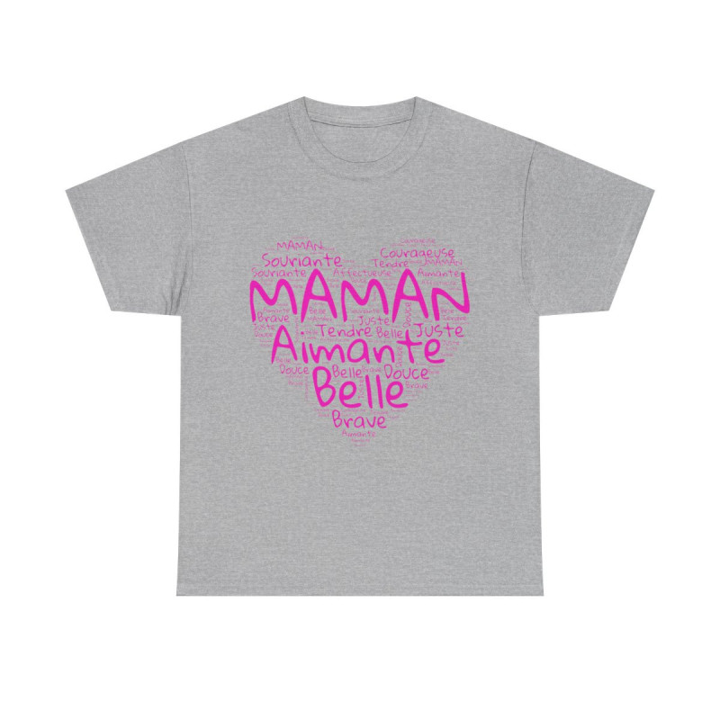 Tee shirt Femme Maman aimante belle idée cadeau fête des mères anniversaire amour love coeur
