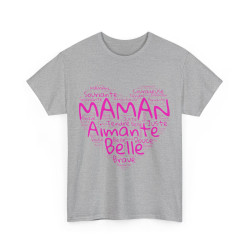 Tee shirt Femme Maman aimante belle idée cadeau fête des mères anniversaire amour love coeur