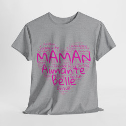 Tee shirt Femme Maman aimante belle idée cadeau fête des mères anniversaire amour love coeur
